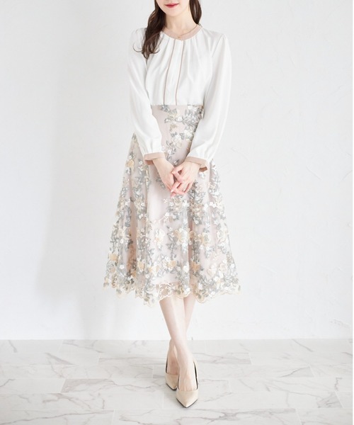 「tocco closet」 長袖ブラウス M ピンクベージュ レディース_画像3