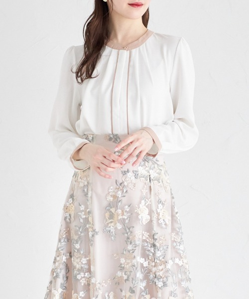 「tocco closet」 長袖ブラウス M ピンクベージュ レディース_画像4