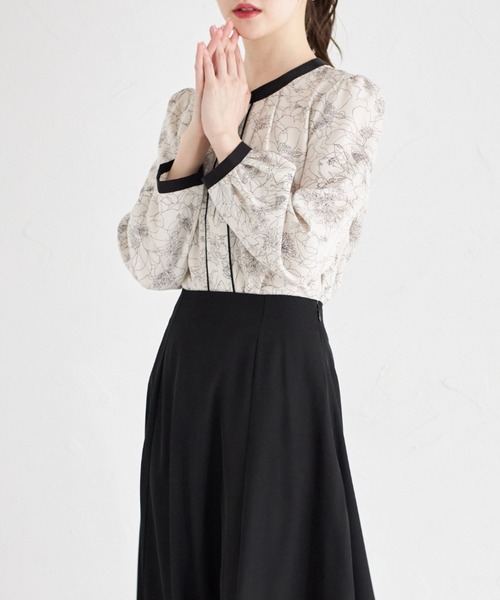 「tocco closet」 長袖ブラウス M ピンクベージュ レディース_画像9