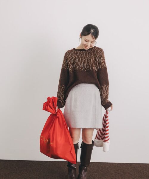 ニット セーター 「YUNA SANTA」イルミネーションニット 「低身長