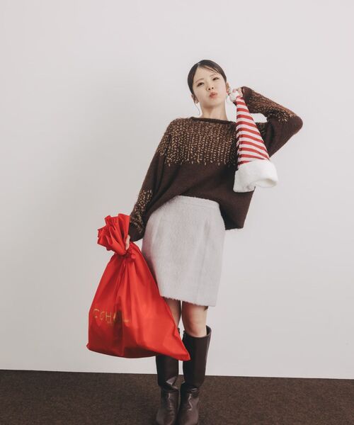 ニット セーター 「YUNA SANTA」イルミネーションニット 「低身長