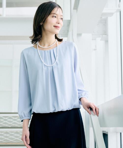 UNTITLED（アンタイトル） ブラウス シャツ 「透けにくい/ウエストイン