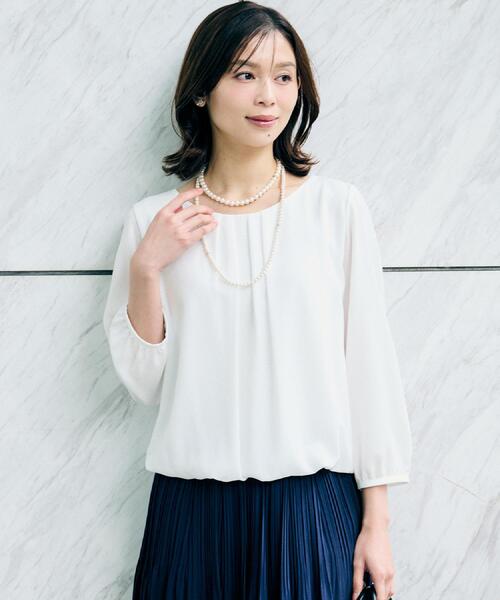 UNTITLED（アンタイトル） ブラウス シャツ 「透けにくい/ウエストイン