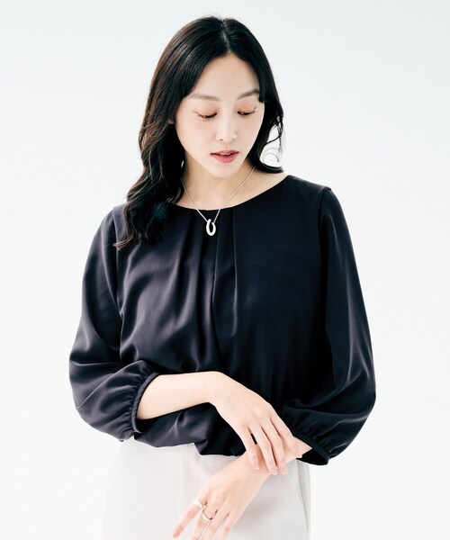 UNTITLED（アンタイトル） ブラウス シャツ 「透けにくい/ウエストイン