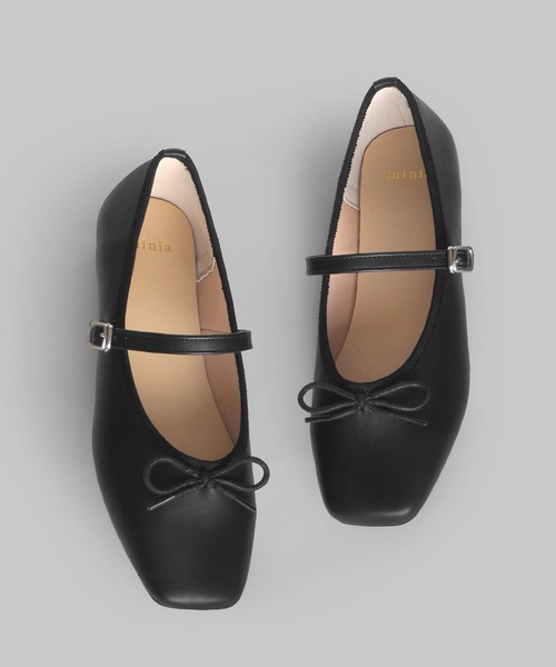 「minia」 フラットパンプス M グレー レディース_画像2