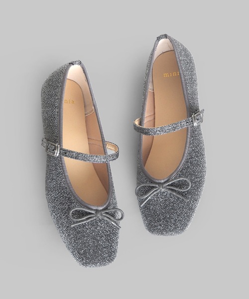 「minia」 フラットパンプス M グレー レディース_画像3