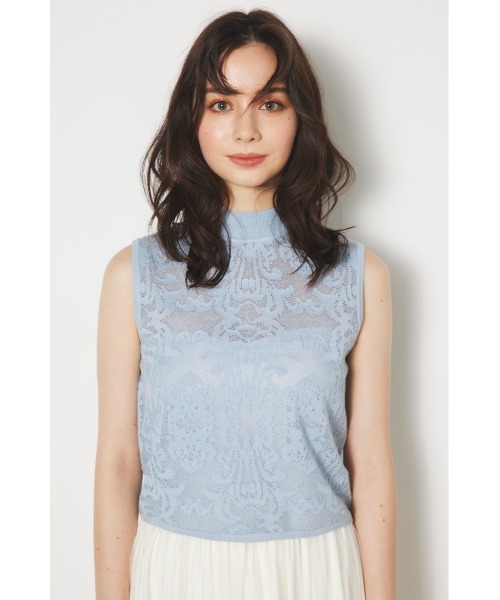 「rienda」 ノースリーブニット FREE ブルー レディース_画像9