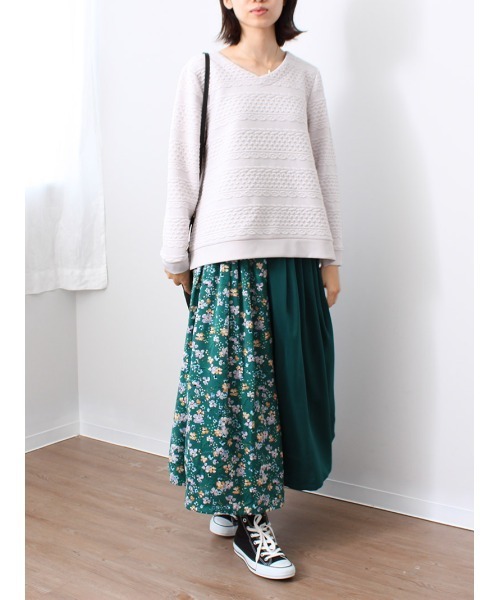 「MB mint breeze」 フレアスカート M ネイビー レディース_画像3