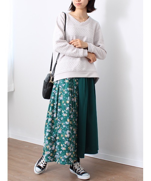 「MB mint breeze」 フレアスカート M ネイビー レディース_画像4
