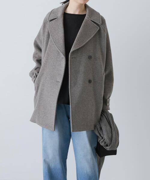 かぐれ ピーコート pコート ウールPコート レディース : ZOZOTOWN