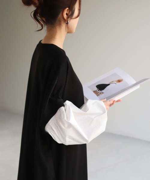 「HUG.U」 長袖ワンピース FREE グレー レディース_画像2