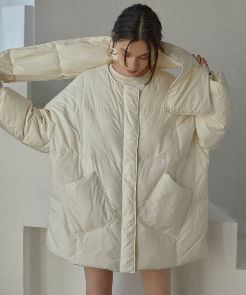 「ACYM」 ダウンコート FREE ピンク レディース_画像2