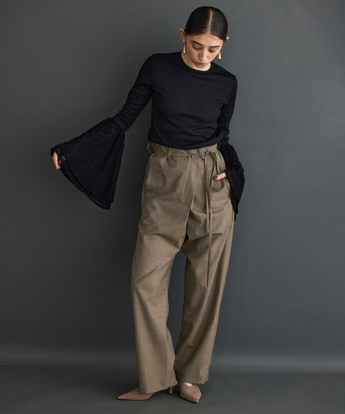 「THE PAUSE」 長袖カットソー FREE ブラック レディース_画像4