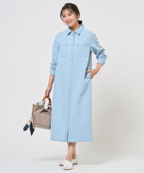 J.PRESS（J.プレス） ワンピース コットンリネン 7oz デニム シャツ