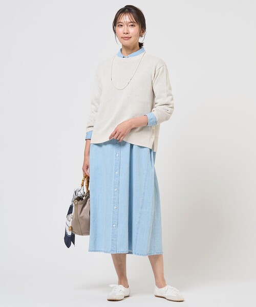 J.PRESS（J.プレス） ワンピース コットンリネン 7oz デニム シャツ 