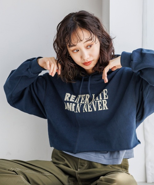 niko and…（ニコアンド） プルオーバーパーカー LARGE ネイビー