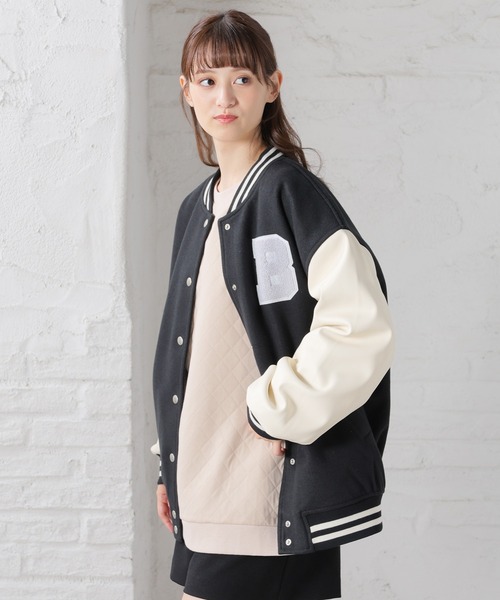 「Honeys」 スタジャン M ブラック レディース_画像5