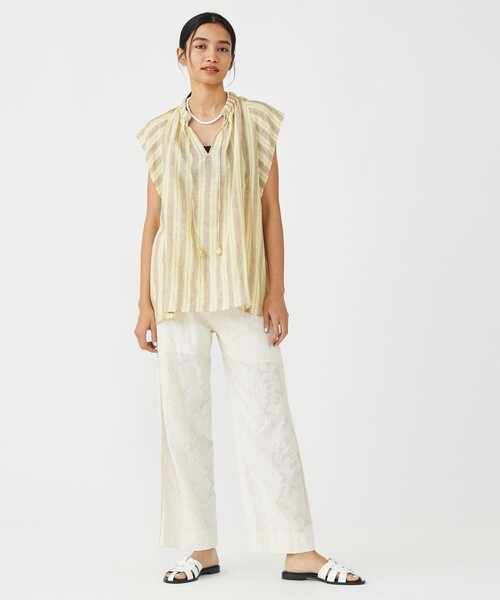 「SOULEIADO」 イージーパンツ 36 ブルー レディース_画像7