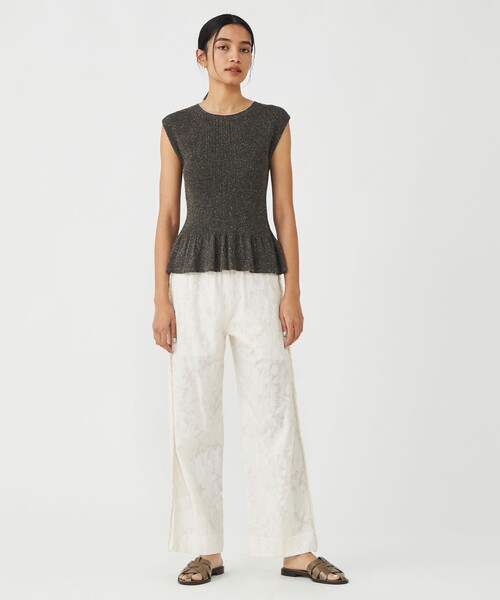 「SOULEIADO」 イージーパンツ 36 ブルー レディース_画像9