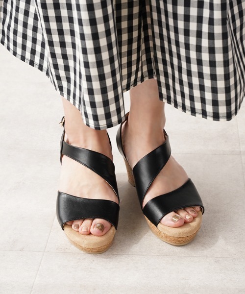「Piedi Nudi」 フラットサンダル M ブラック レディース_画像7