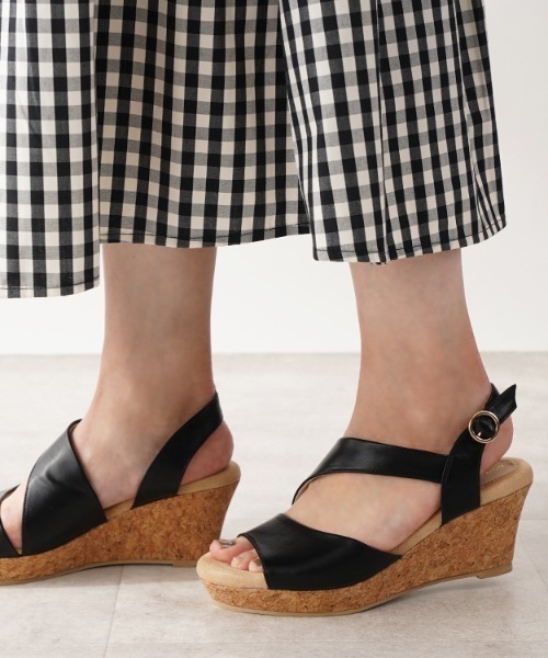 「Piedi Nudi」 フラットサンダル M ブラック レディース_画像8