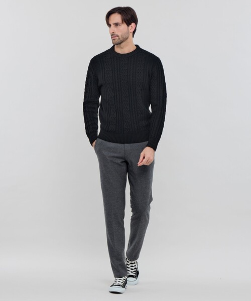 「MACKINTOSH LONDON」 長袖ニット LL ブラック メンズ_画像3