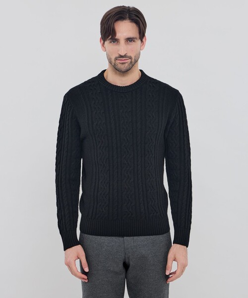 「MACKINTOSH LONDON」 長袖ニット LL ブラック メンズ_画像5