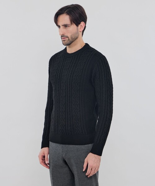 「MACKINTOSH LONDON」 長袖ニット LL ブラック メンズ_画像6