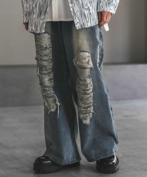 「Shoowtime」 デニムパンツ SMALL ブルー メンズ_画像9