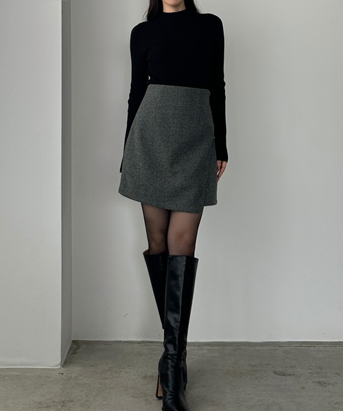 「Louere」 ミニスカート X-LARGE グレイッシュベージュ レディース_画像6