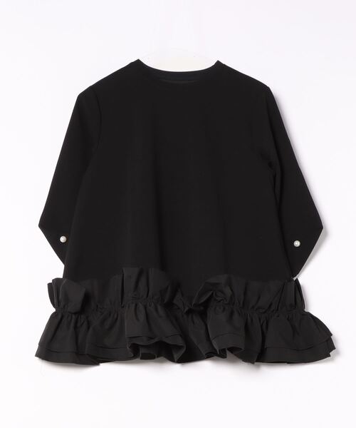 「each」 7分袖カットソー FREE ブラック レディース_画像3