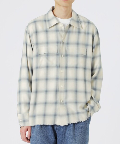 LOVELESS（ラブレス） シャツ レーヨンオンブレCPOシャツ メンズ 