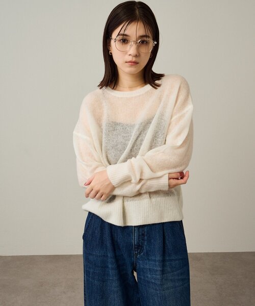 「Omekashi」 長袖ニット FREE グレー レディース_画像2