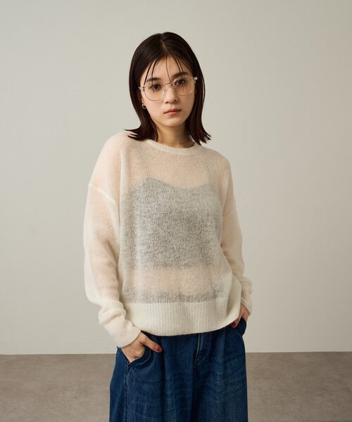 「Omekashi」 長袖ニット FREE グレー レディース_画像5