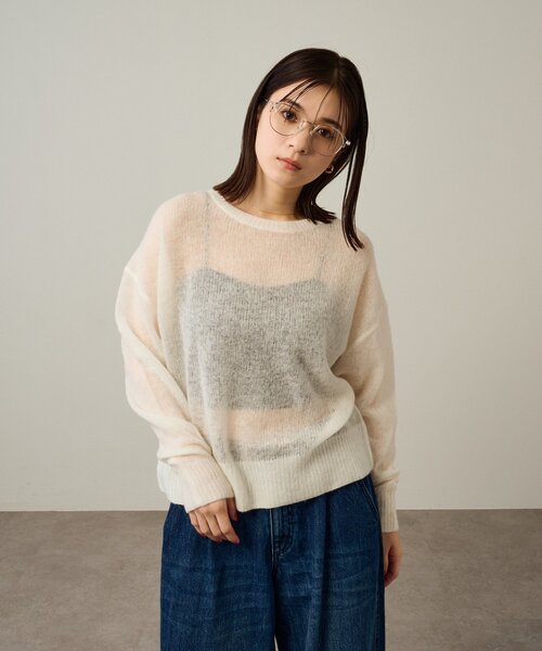 「Omekashi」 長袖ニット FREE グレー レディース_画像6
