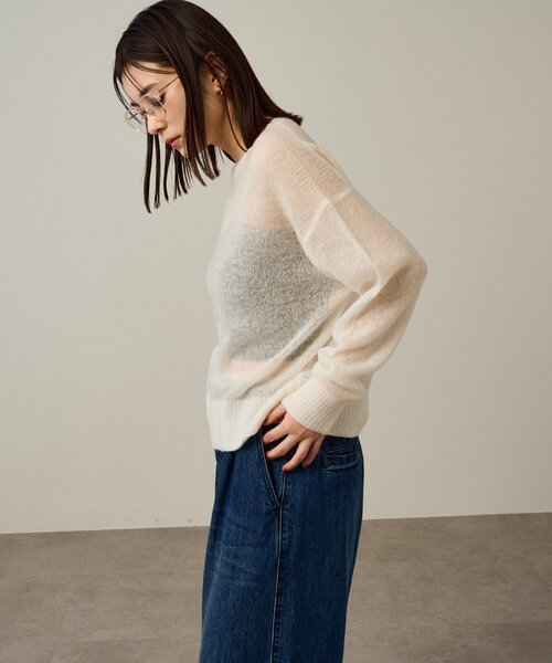 「Omekashi」 長袖ニット FREE グレー レディース_画像7