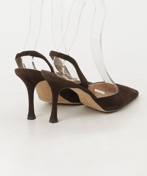 「Manolo Blahnik」 ヒールサンダル 37.5 ブラウン レディース_画像2
