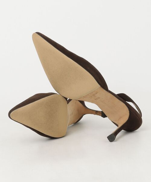 「Manolo Blahnik」 ヒールサンダル 37.5 ブラウン レディース_画像3