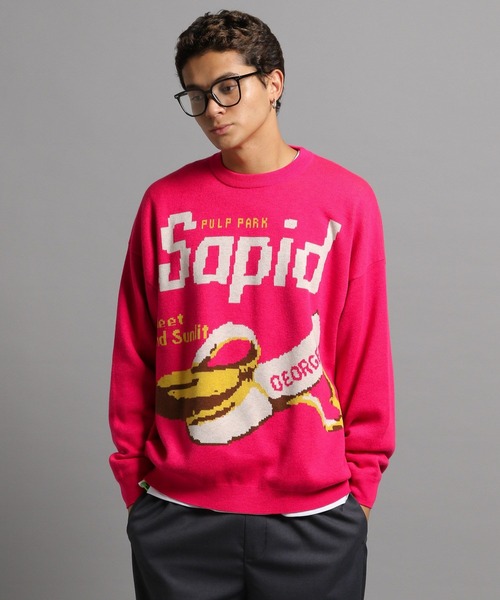 「GEORGE'S」 長袖ニット MEDIUM ブルー メンズ_画像3