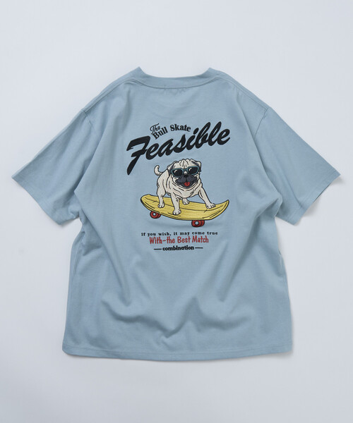 tシャツ 限定展開 FREA'S STORE/フリークスストア リラックスフィット バック刺繍デザイン クルーネック Tシャツ / Dog メンズの画像