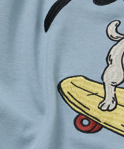 tシャツ 限定展開 FREA'S STORE/フリークスストア リラックスフィット バック刺繍デザイン クルーネック Tシャツ / Dog メンズの画像