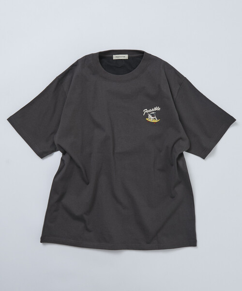tシャツ 限定展開 FREA'S STORE/フリークスストア リラックスフィット バック刺繍デザイン クルーネック Tシャツ / Dog メンズの画像