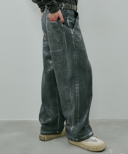 「AIVER」 デニムパンツ MEDIUM ホワイト メンズの画像