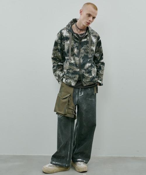 「AIVER」 デニムパンツ MEDIUM ホワイト メンズの画像