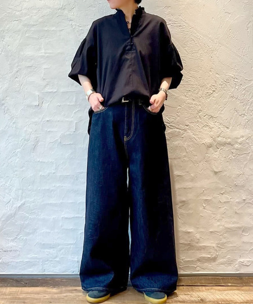 「JOURNAL STANDARD LUXE」 長袖ブラウス FREE ブラック レディースの画像