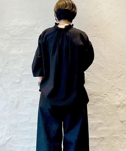「JOURNAL STANDARD LUXE」 長袖ブラウス FREE ブラック レディースの画像