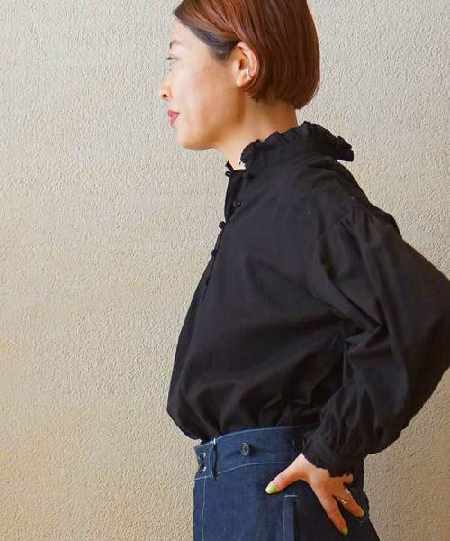 「JOURNAL STANDARD LUXE」 長袖ブラウス FREE ブラック レディースの画像