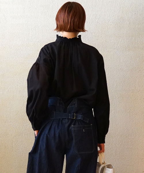 「JOURNAL STANDARD LUXE」 長袖ブラウス FREE ブラック レディースの画像
