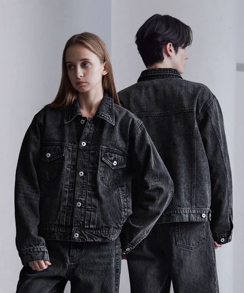 「CLEL」 デニムジャケット S ブラック メンズ_画像7