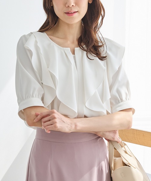 Honeys（ハニーズ） ブラウス シャツ ラッフルフリルブラウス
